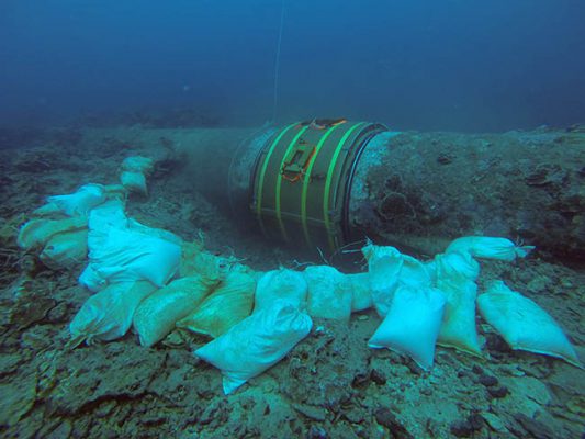 Hilo WWTP Outfall Repairs American Marine Corporation Hawaii project