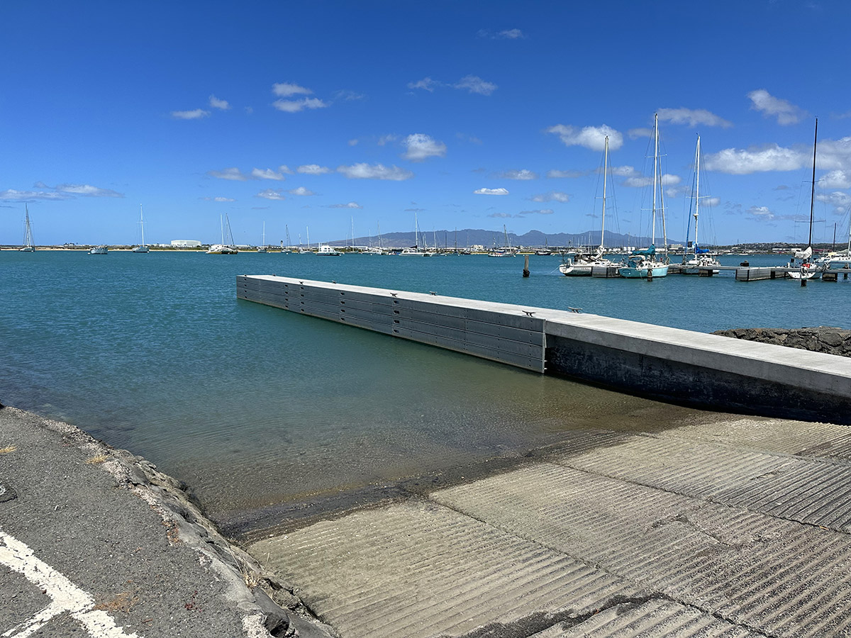 Aluminum Loading Dock construction and installation in Honolulu Hawaii by American Marine Corporation