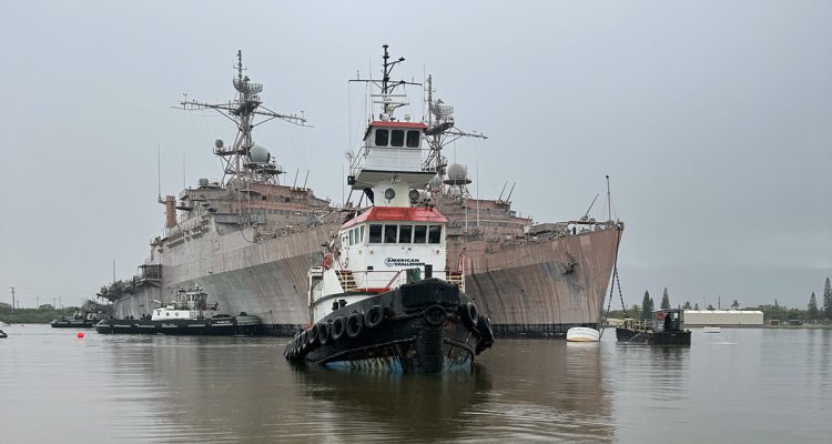 American Marine Corporation provides transport services for the US Government's Ex-USS Cleveland Valiant Shield